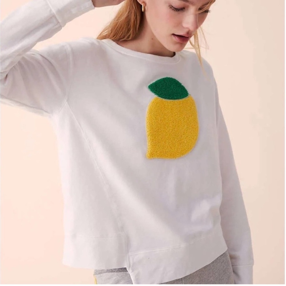 Anthro Sundry Lemon Sweatshirt